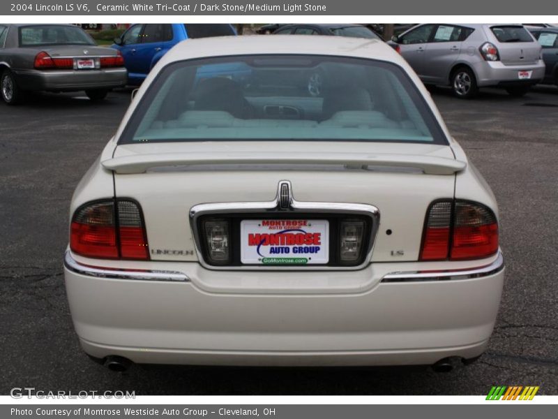 Ceramic White Tri-Coat / Dark Stone/Medium Light Stone 2004 Lincoln LS V6