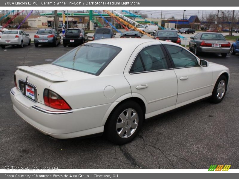 Ceramic White Tri-Coat / Dark Stone/Medium Light Stone 2004 Lincoln LS V6