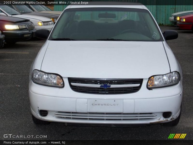 Summit White / Neutral Beige 2003 Chevrolet Malibu Sedan
