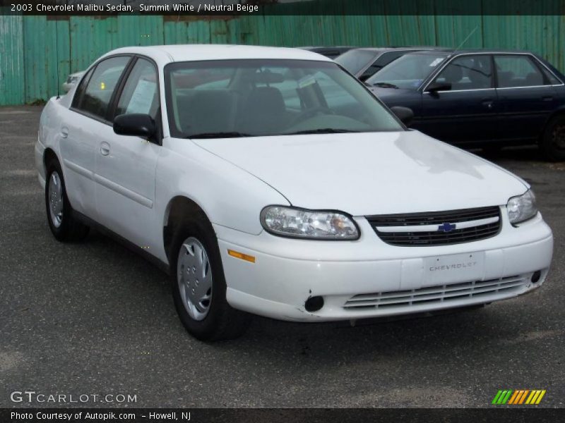 Summit White / Neutral Beige 2003 Chevrolet Malibu Sedan