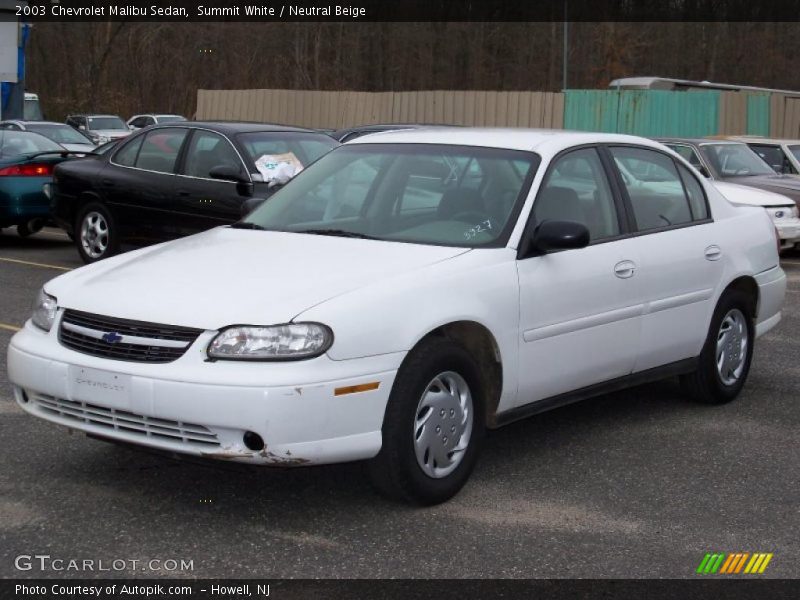 Summit White / Neutral Beige 2003 Chevrolet Malibu Sedan