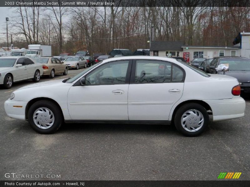 Summit White / Neutral Beige 2003 Chevrolet Malibu Sedan