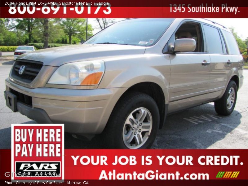 Sandstone Metallic / Saddle 2004 Honda Pilot EX-L 4WD