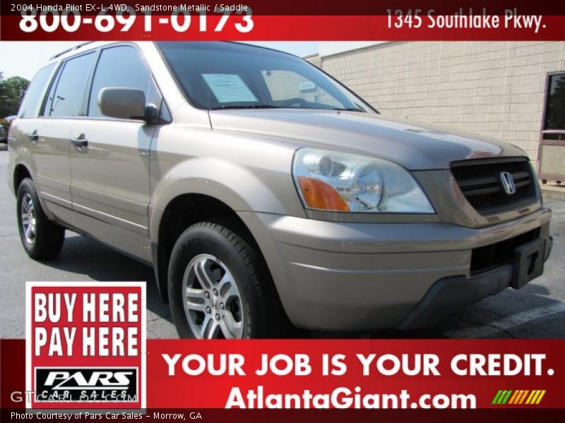 Sandstone Metallic / Saddle 2004 Honda Pilot EX-L 4WD