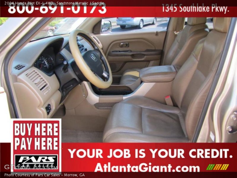 Sandstone Metallic / Saddle 2004 Honda Pilot EX-L 4WD