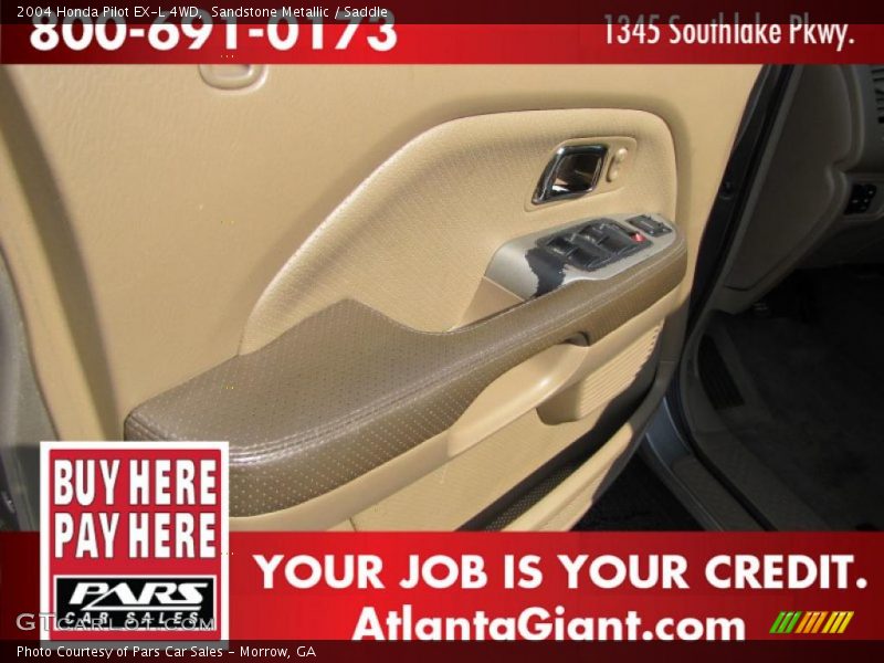 Sandstone Metallic / Saddle 2004 Honda Pilot EX-L 4WD