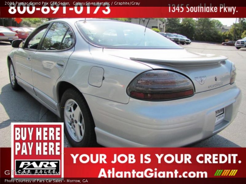Galaxy Silver Metallic / Graphite/Gray 2001 Pontiac Grand Prix GTP Sedan