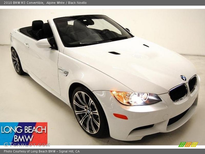 Alpine White / Black Novillo 2010 BMW M3 Convertible