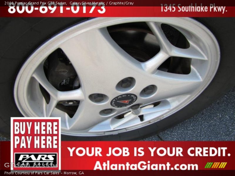 Galaxy Silver Metallic / Graphite/Gray 2001 Pontiac Grand Prix GTP Sedan