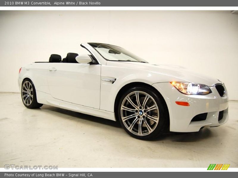 Alpine White / Black Novillo 2010 BMW M3 Convertible