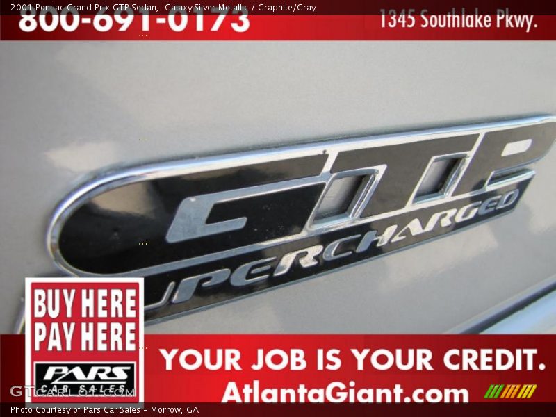 Galaxy Silver Metallic / Graphite/Gray 2001 Pontiac Grand Prix GTP Sedan