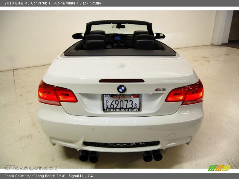 Alpine White / Black Novillo 2010 BMW M3 Convertible