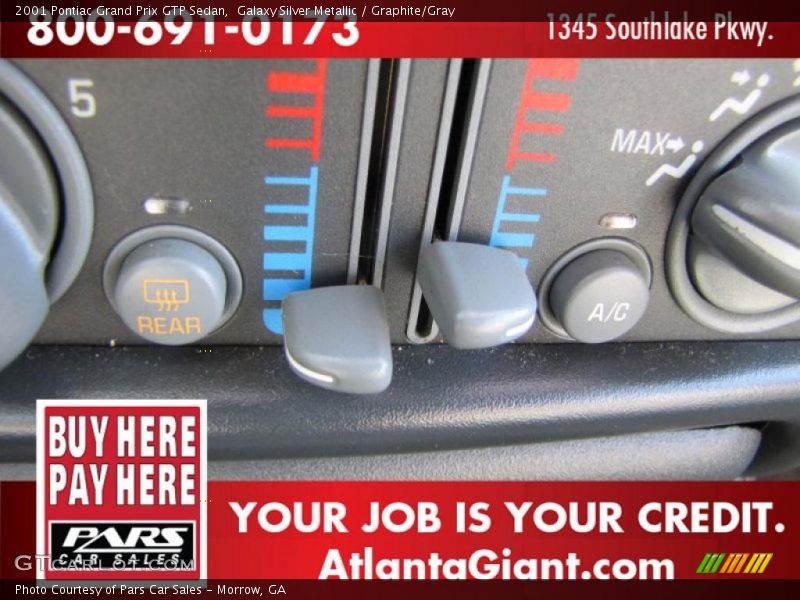 Galaxy Silver Metallic / Graphite/Gray 2001 Pontiac Grand Prix GTP Sedan
