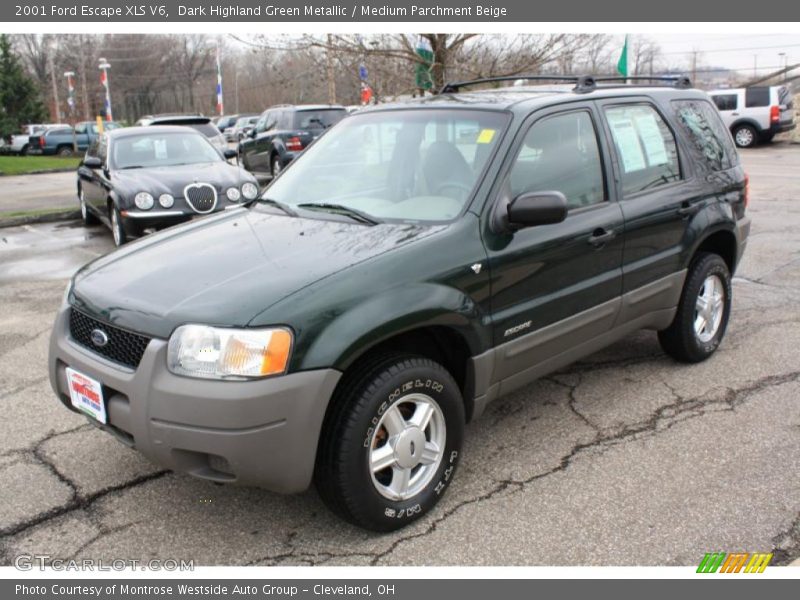 Dark Highland Green Metallic / Medium Parchment Beige 2001 Ford Escape XLS V6