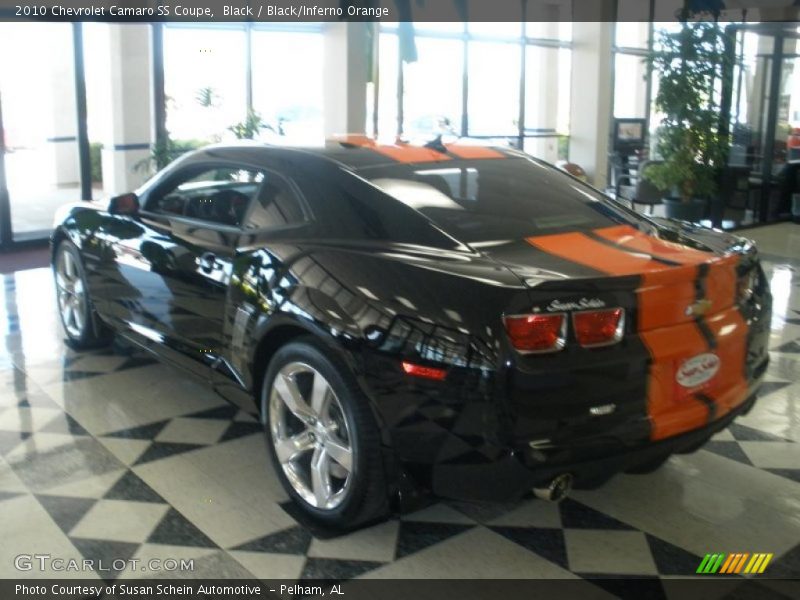 Black / Black/Inferno Orange 2010 Chevrolet Camaro SS Coupe