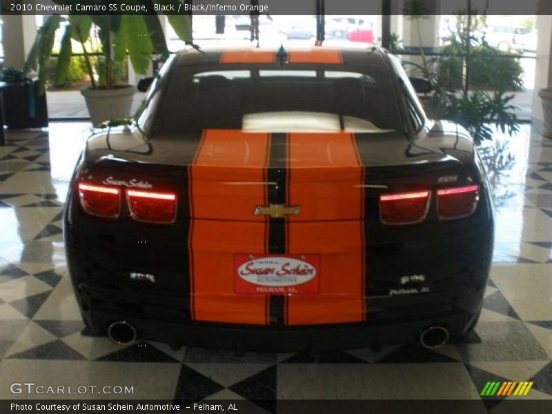 Black / Black/Inferno Orange 2010 Chevrolet Camaro SS Coupe