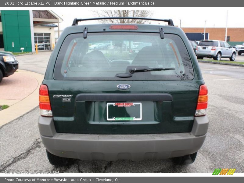 Dark Highland Green Metallic / Medium Parchment Beige 2001 Ford Escape XLS V6
