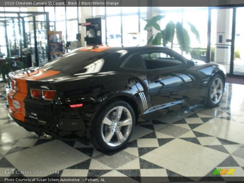 Black / Black/Inferno Orange 2010 Chevrolet Camaro SS Coupe