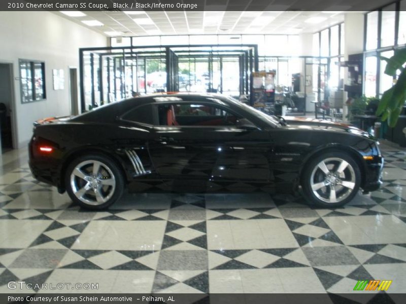 Black / Black/Inferno Orange 2010 Chevrolet Camaro SS Coupe