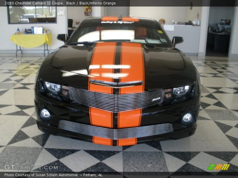 Black / Black/Inferno Orange 2010 Chevrolet Camaro SS Coupe