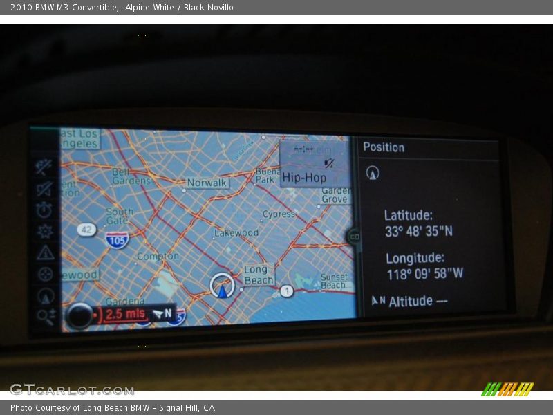 Navigation of 2010 M3 Convertible