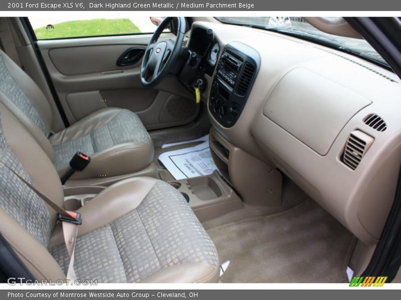 Dark Highland Green Metallic / Medium Parchment Beige 2001 Ford Escape XLS V6