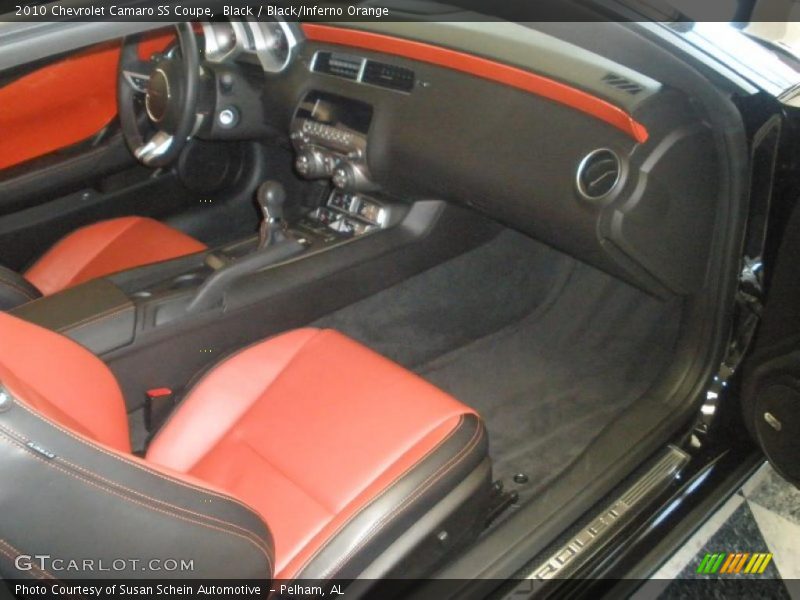 Black / Black/Inferno Orange 2010 Chevrolet Camaro SS Coupe