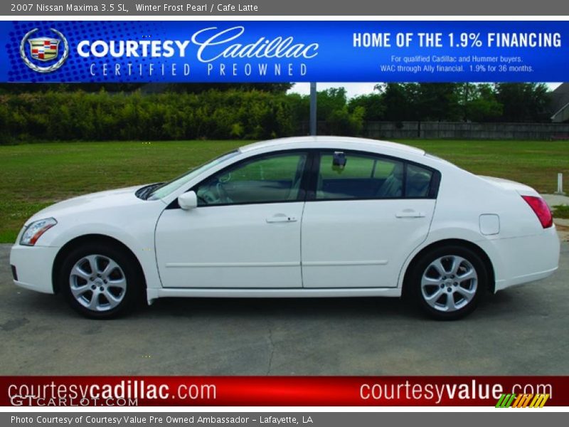 Winter Frost Pearl / Cafe Latte 2007 Nissan Maxima 3.5 SL
