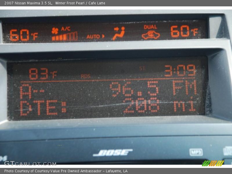 Winter Frost Pearl / Cafe Latte 2007 Nissan Maxima 3.5 SL