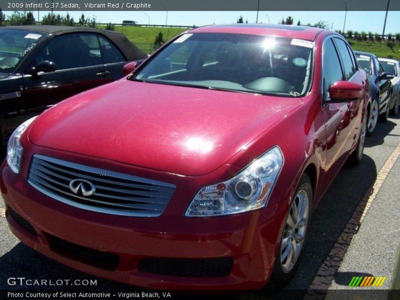 Vibrant Red / Graphite 2009 Infiniti G 37 Sedan