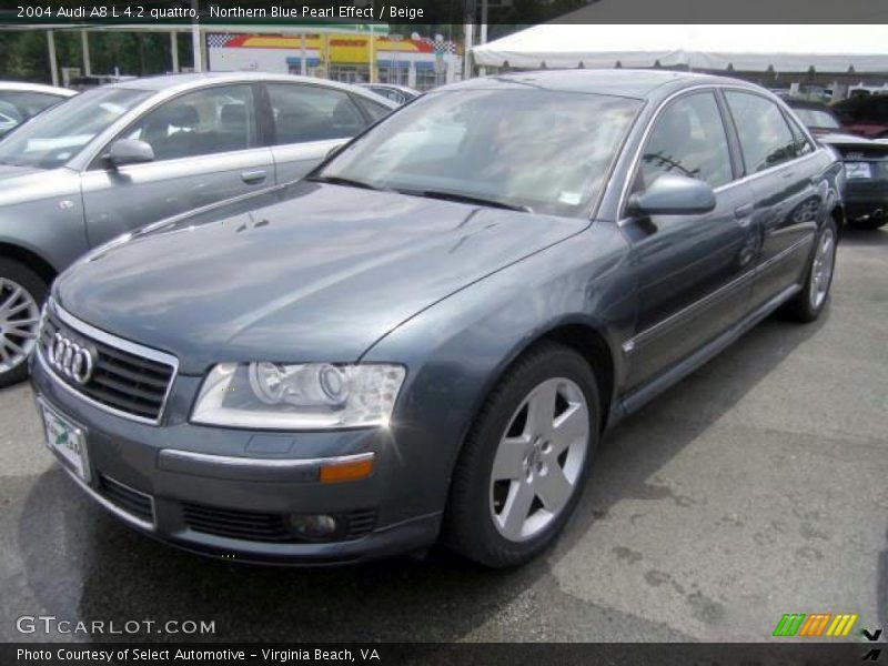 Northern Blue Pearl Effect / Beige 2004 Audi A8 L 4.2 quattro