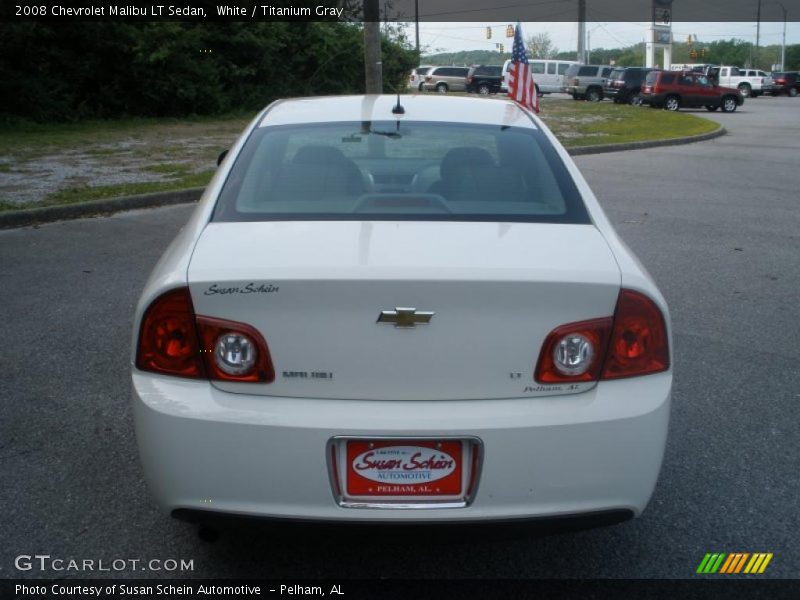 White / Titanium Gray 2008 Chevrolet Malibu LT Sedan