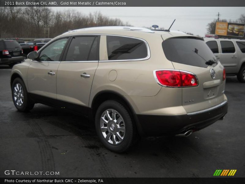 Gold Mist Metallic / Cashmere/Cocoa 2011 Buick Enclave CXL AWD