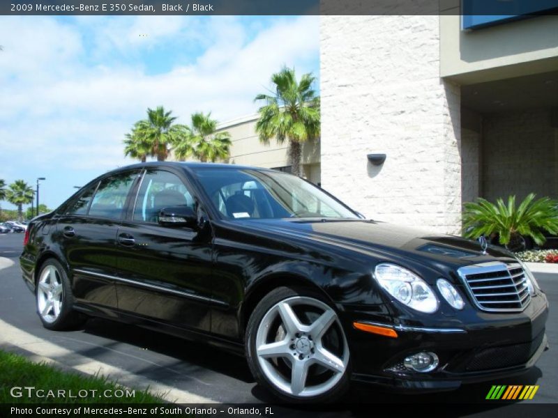 Black / Black 2009 Mercedes-Benz E 350 Sedan