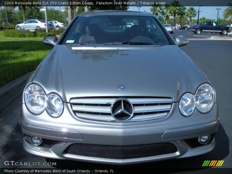 Palladium Silver Metallic / Tobacco Brown 2009 Mercedes-Benz CLK 350 Grand Edition Coupe