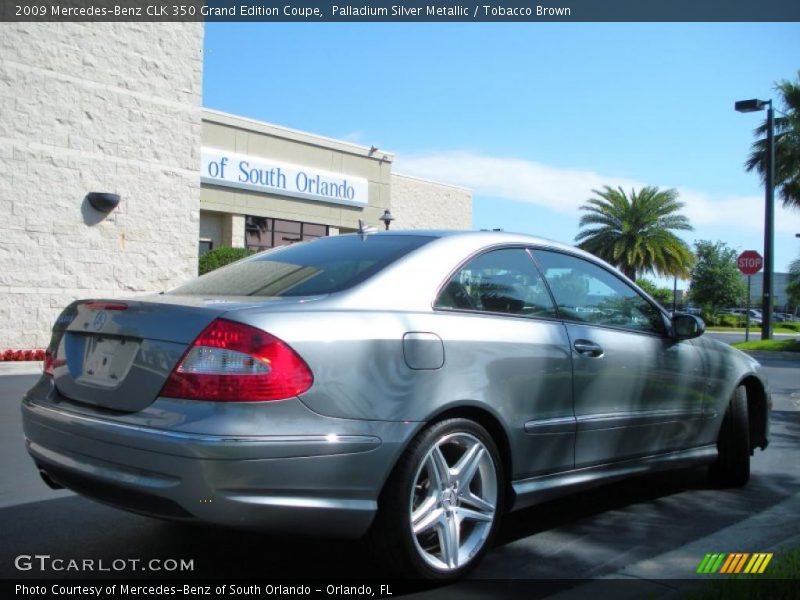 Palladium Silver Metallic / Tobacco Brown 2009 Mercedes-Benz CLK 350 Grand Edition Coupe