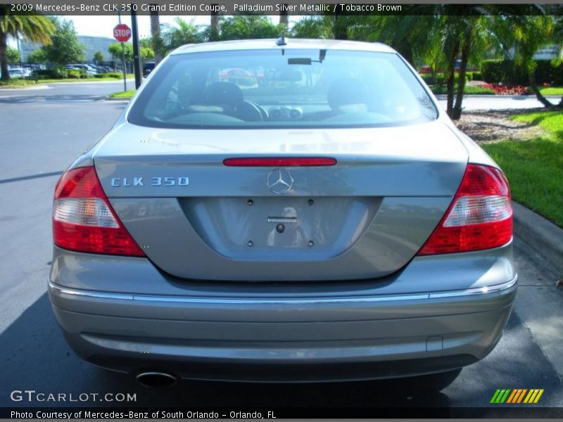 Palladium Silver Metallic / Tobacco Brown 2009 Mercedes-Benz CLK 350 Grand Edition Coupe