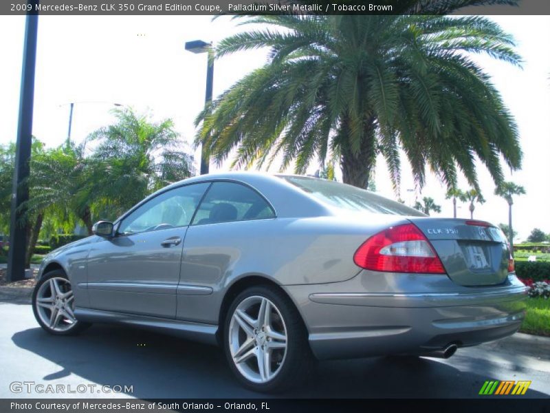 Palladium Silver Metallic / Tobacco Brown 2009 Mercedes-Benz CLK 350 Grand Edition Coupe