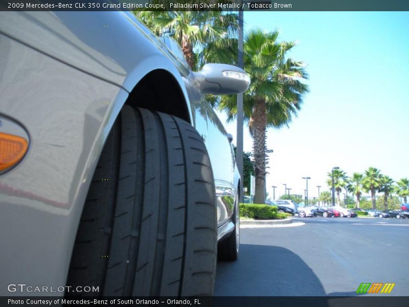 Palladium Silver Metallic / Tobacco Brown 2009 Mercedes-Benz CLK 350 Grand Edition Coupe