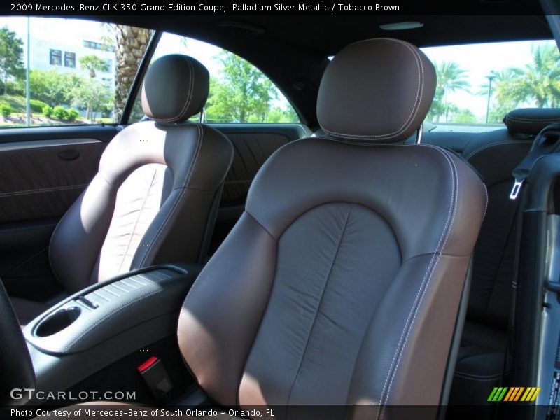 Palladium Silver Metallic / Tobacco Brown 2009 Mercedes-Benz CLK 350 Grand Edition Coupe