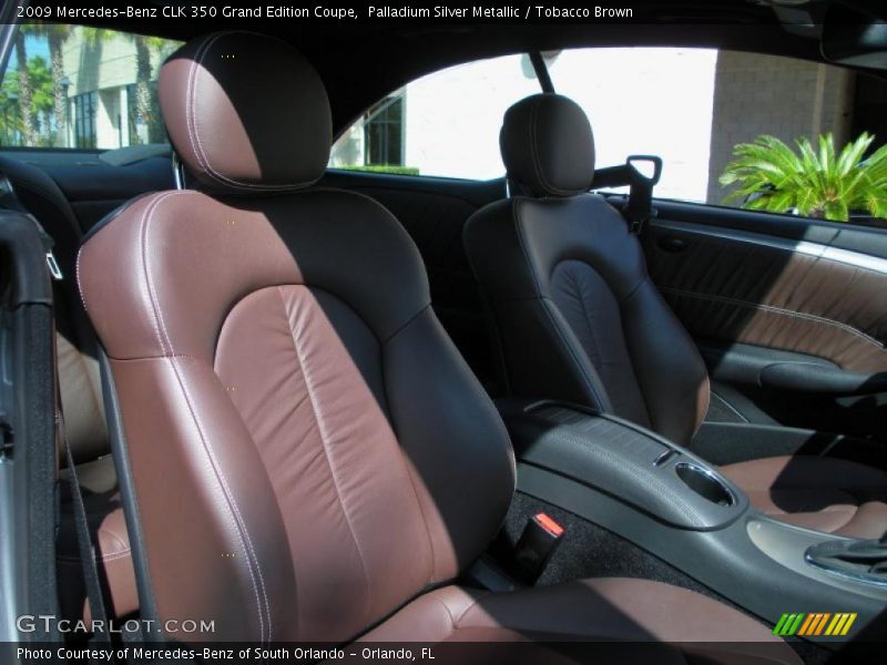 Palladium Silver Metallic / Tobacco Brown 2009 Mercedes-Benz CLK 350 Grand Edition Coupe