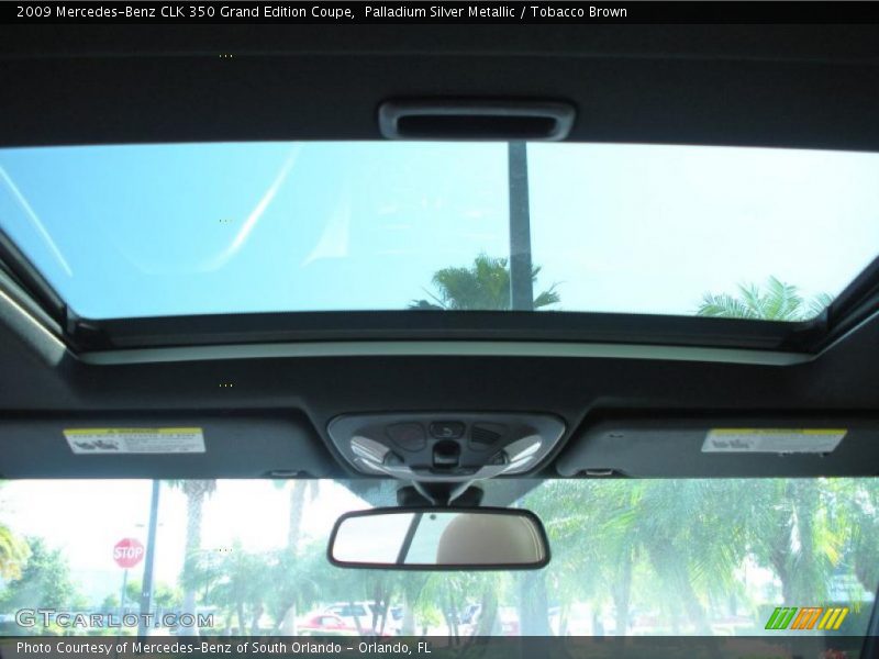 Palladium Silver Metallic / Tobacco Brown 2009 Mercedes-Benz CLK 350 Grand Edition Coupe