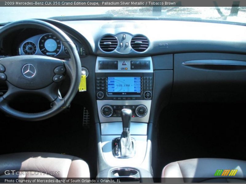 Palladium Silver Metallic / Tobacco Brown 2009 Mercedes-Benz CLK 350 Grand Edition Coupe