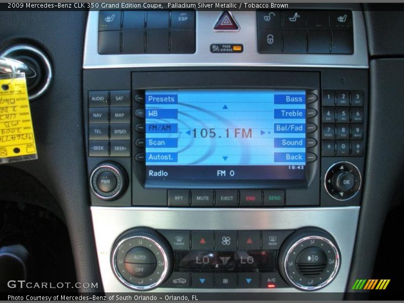 Controls of 2009 CLK 350 Grand Edition Coupe
