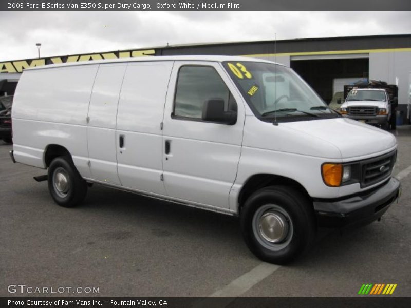 Oxford White / Medium Flint 2003 Ford E Series Van E350 Super Duty Cargo