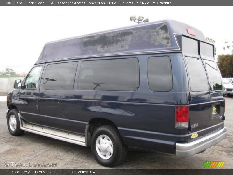 True Blue Metallic / Medium Graphite 2002 Ford E Series Van E350 Passenger Access Conversion