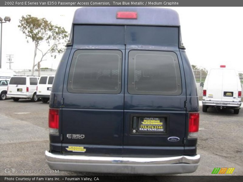 True Blue Metallic / Medium Graphite 2002 Ford E Series Van E350 Passenger Access Conversion
