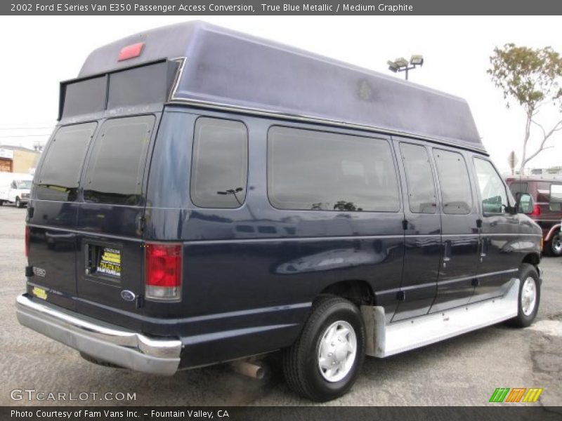 True Blue Metallic / Medium Graphite 2002 Ford E Series Van E350 Passenger Access Conversion