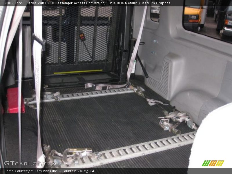 True Blue Metallic / Medium Graphite 2002 Ford E Series Van E350 Passenger Access Conversion