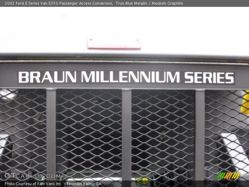 True Blue Metallic / Medium Graphite 2002 Ford E Series Van E350 Passenger Access Conversion
